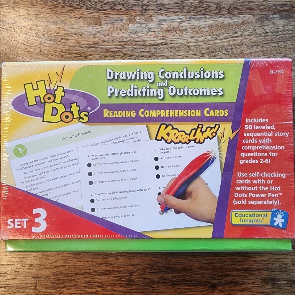 Educational Insights Hot Dots Drawing Conclusions Cards Set 3 New Sealed